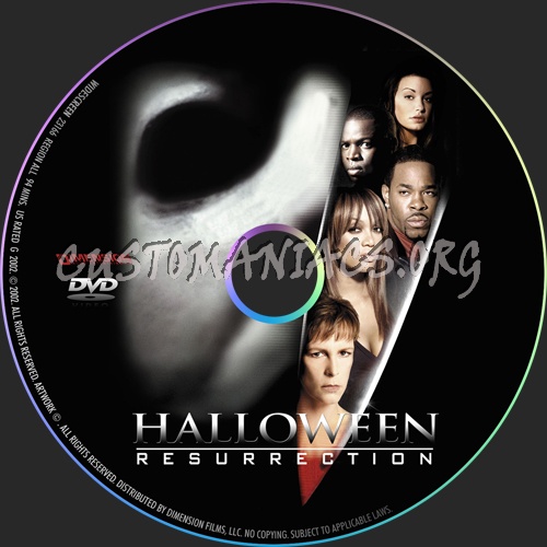 Halloween Resurrection dvd label