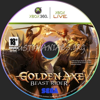 Golden Axe: Beast Rider dvd label