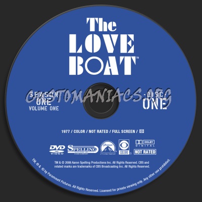 The Love Boat Season 1 Volume 1 dvd label