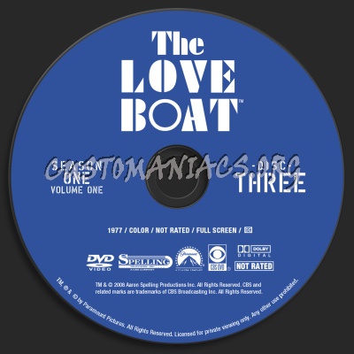 The Love Boat Season 1 Volume 1 dvd label