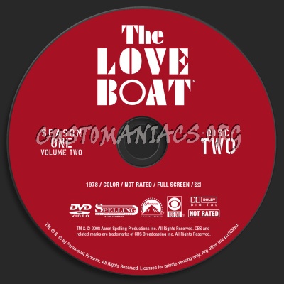 The Love Boat Season 1 Volume 2 dvd label