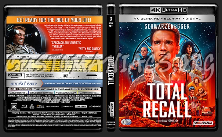Total Recall (1990) 4K blu-ray cover