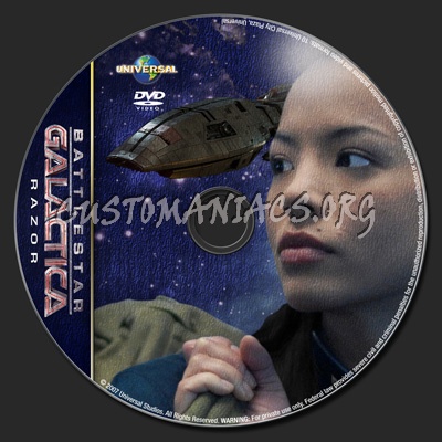 Battlestar Galactica (2004) - Razor - TV Collection dvd label