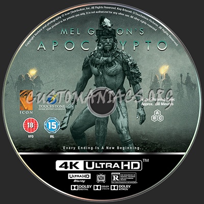 Apocalypto (2006) 4k blu-ray label