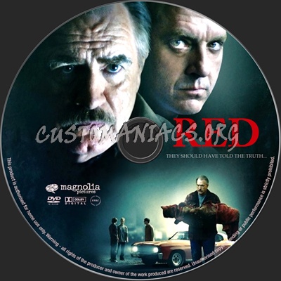 Red dvd label