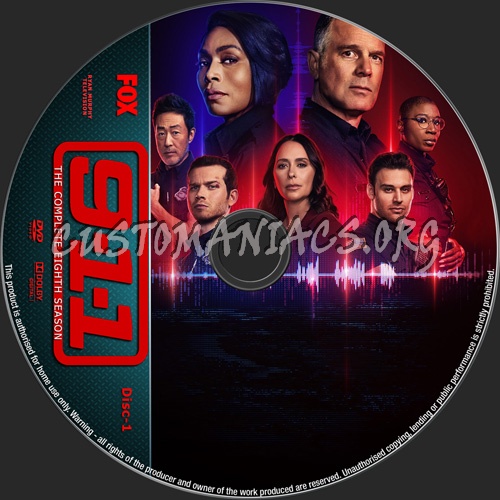 9-1-1 Season 8 dvd label