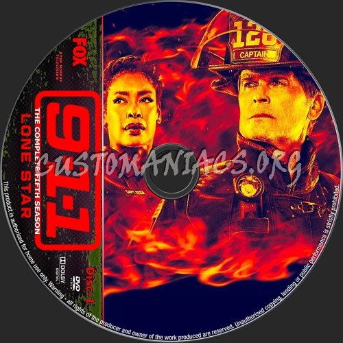 9-1-1 Lone Star Season 5 dvd label