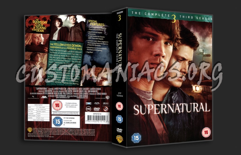 Supernatural Season 3 dvd cover