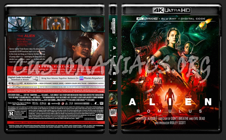 ALIEN - Romulus 4K blu-ray cover