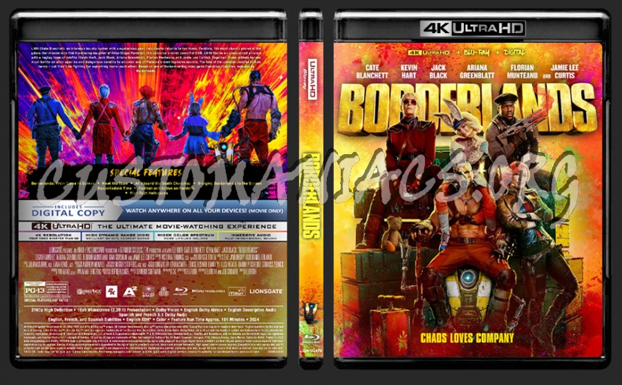Borderlands 4K blu-ray cover
