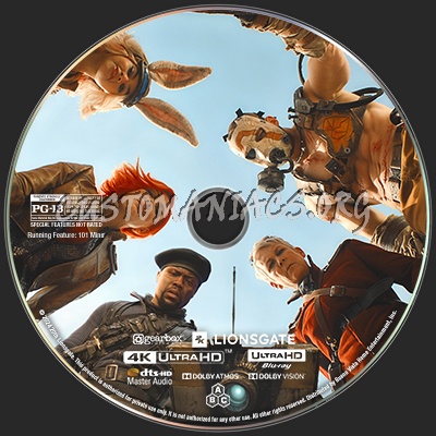 Borderlands 4K blu-ray label