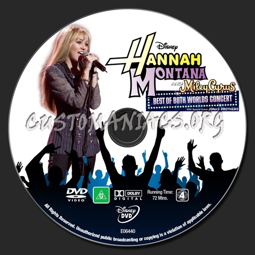 Hannah Montana - Best Of Both Worlds Concert dvd label