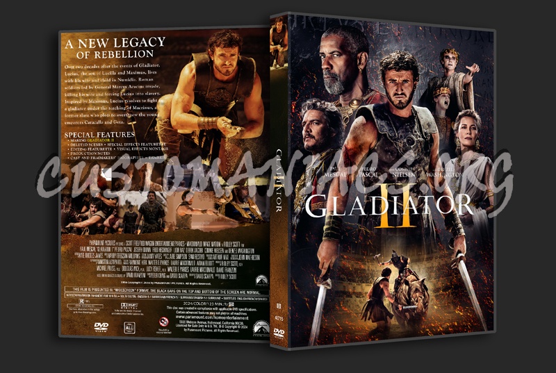 Gladiator II dvd cover