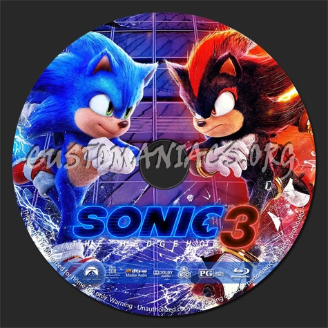 Sonic the Hedgehog 3 blu-ray label