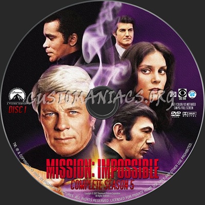 Mission Impossible Season 5 dvd label