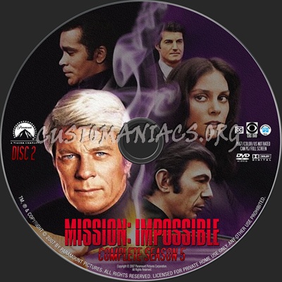 Mission Impossible Season 5 dvd label