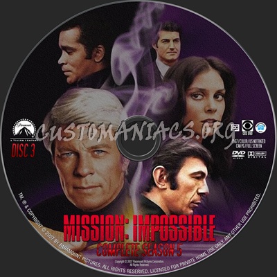 Mission Impossible Season 5 dvd label