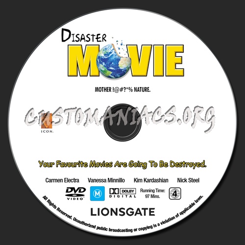 Disaster Movie dvd label