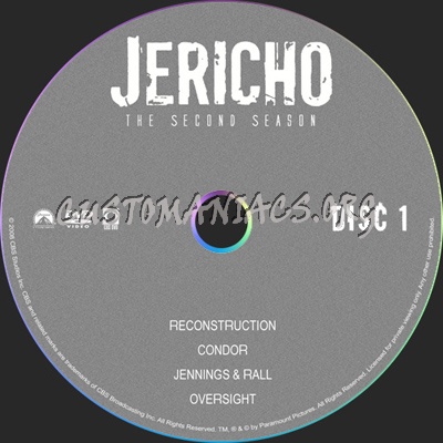 Jericho Series 2 dvd label