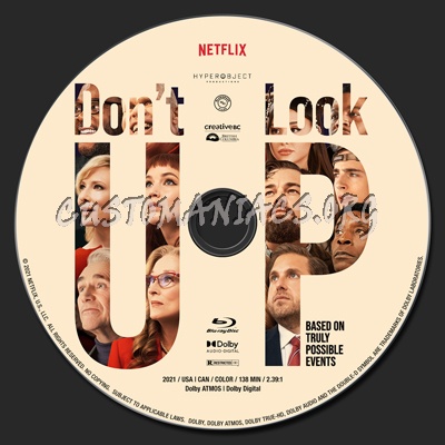 Don't Look Up blu-ray label
