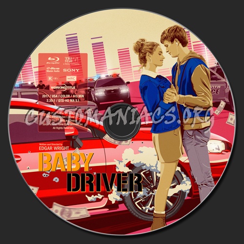 Baby Driver blu-ray label
