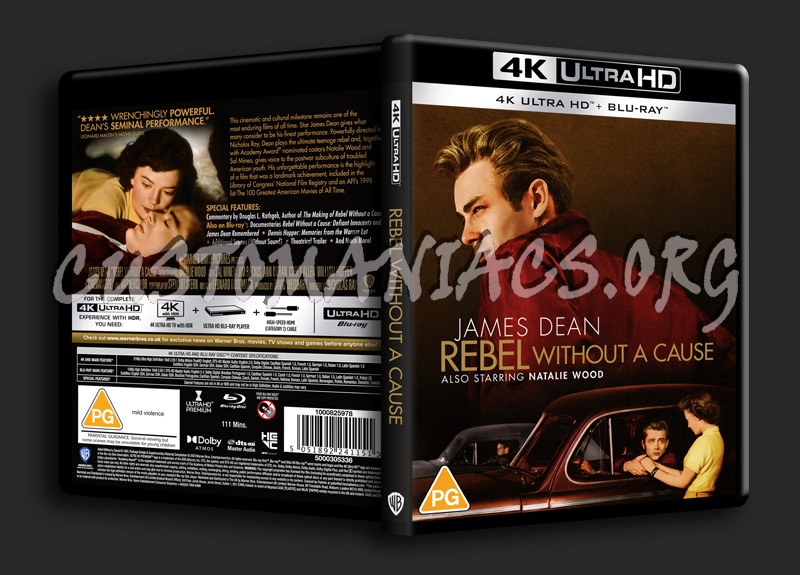 Rebel Without a Cause 4K blu-ray cover