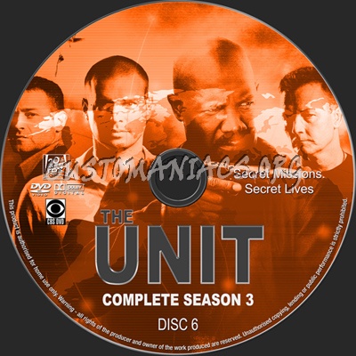 The Unit Season 3 dvd label