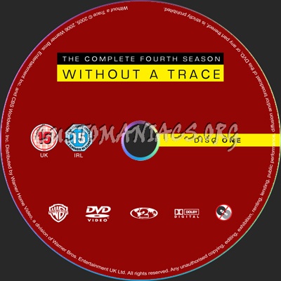 Without a Trace Season 4 dvd label