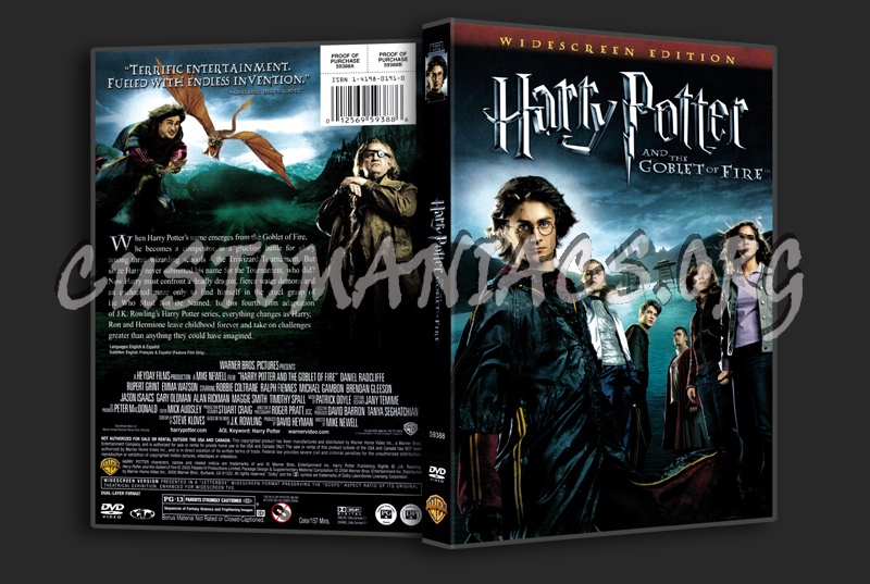 Harry Potter and the Goblet of Fire dvd cover