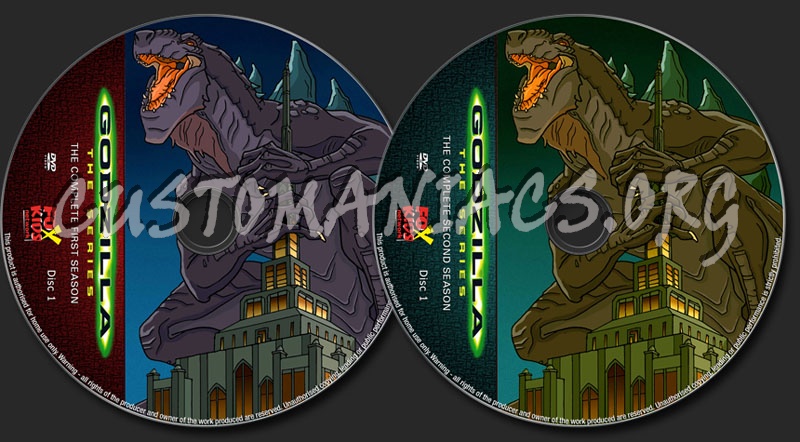 Godzilla The Series Season 1-2 dvd label
