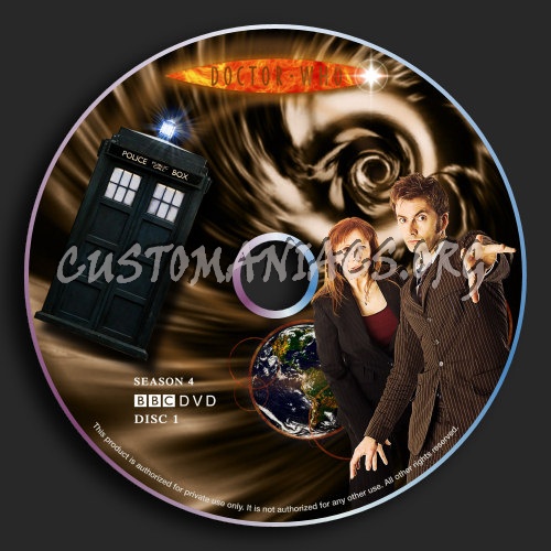 Doctor Who : Season 4 : Disc 1 dvd label