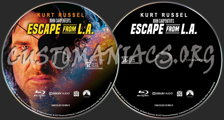 Escape from L.A. UHD blu-ray label