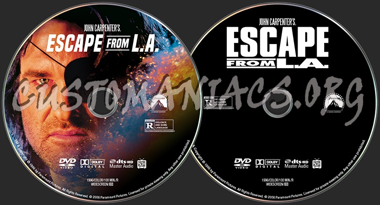 Escape from L.A. UHD blu-ray label