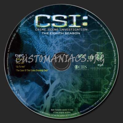 CSI (Las Vegas) Season 8 dvd label