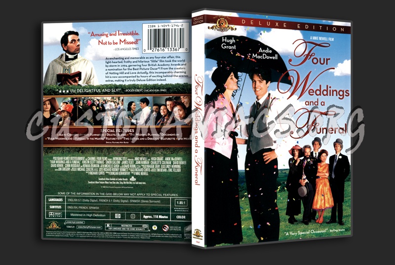 Four Weddings A Funeral dvd cover