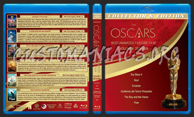 The Oscars: Best Animated Feature Film - Volume 4 (2019-2024) blu-ray cover