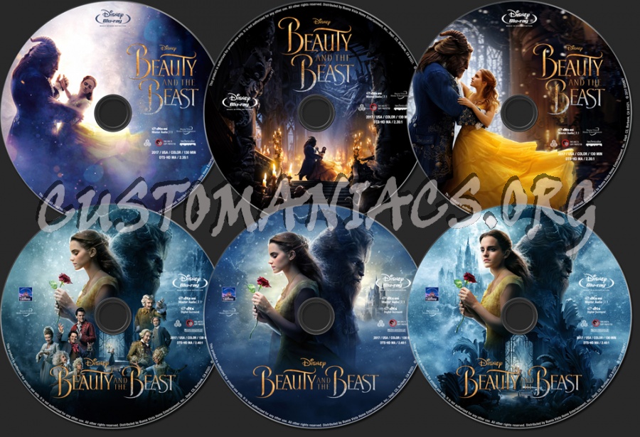 Beauty and the Beast (2017) blu-ray label