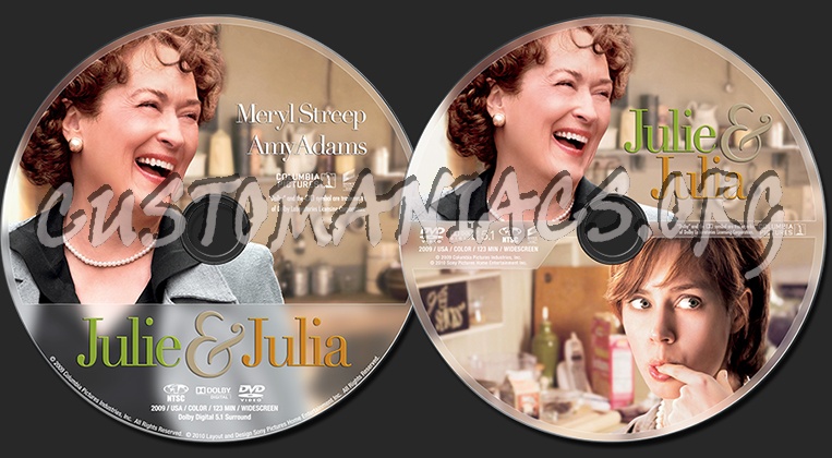 Julie & Julia (2009) dvd label