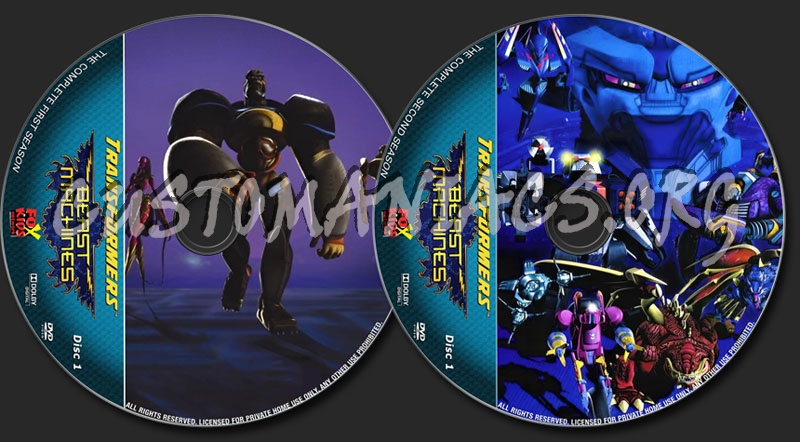 Transformers Beast Machines Seasons 1-2 dvd label