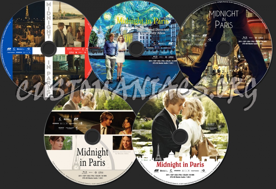 Midnight in Paris (2011) blu-ray label