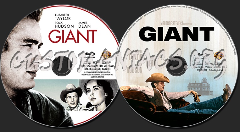 Giant (1956) blu-ray label