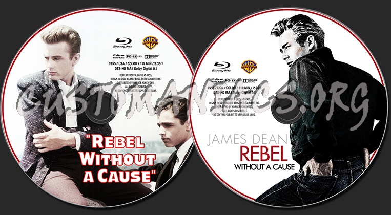 Rebel Without a Cause (1955) blu-ray label