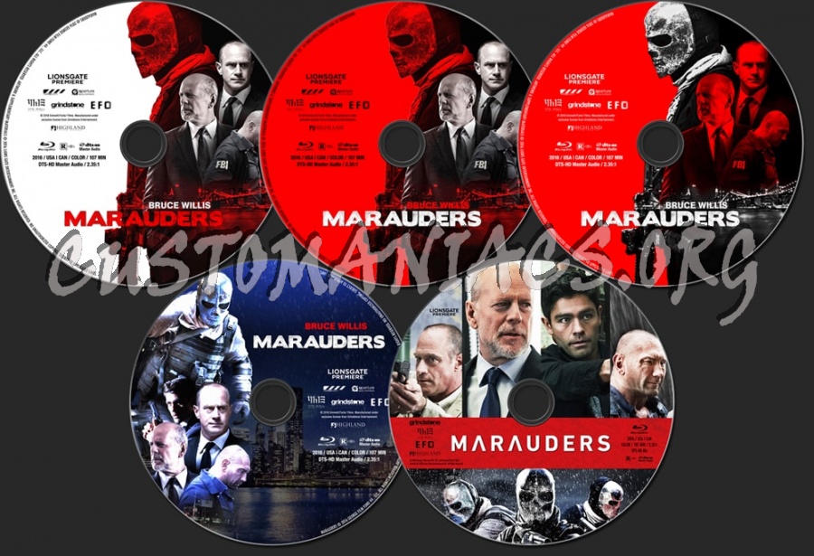 Marauders (2016) blu-ray label