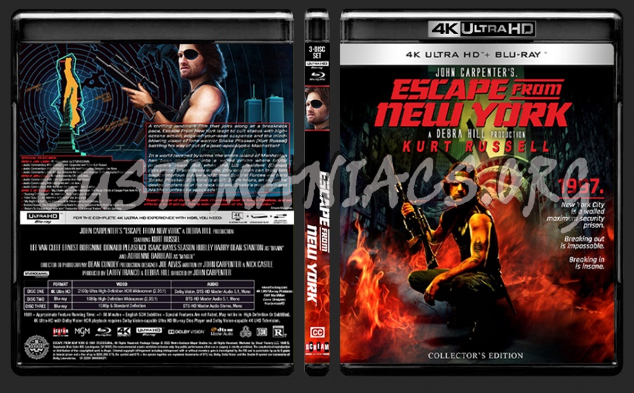 Escape from New York 4K blu-ray cover