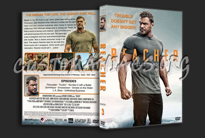 Reacher - Season 3 dvd cover