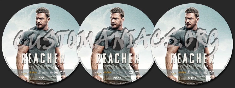 Reacher - Season 3 dvd label