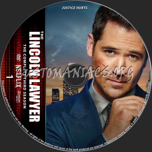 The Lincoln Lawyer Season 3 dvd label