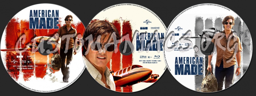 American Made (2017) blu-ray label