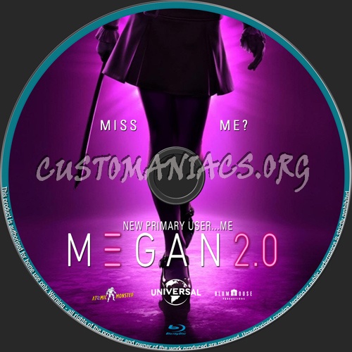 Megan 2.0 blu-ray label