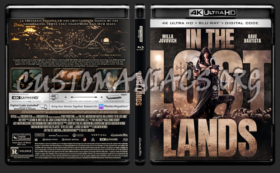 In The Lost Lands 4K blu-ray cover